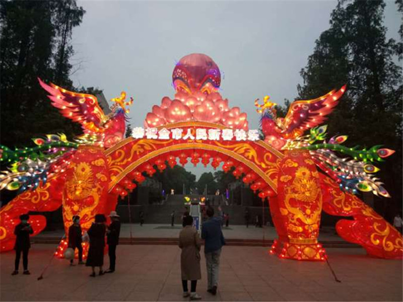 2020湖北省京山市文峰公園新春燈會，延遲在五一華麗點亮